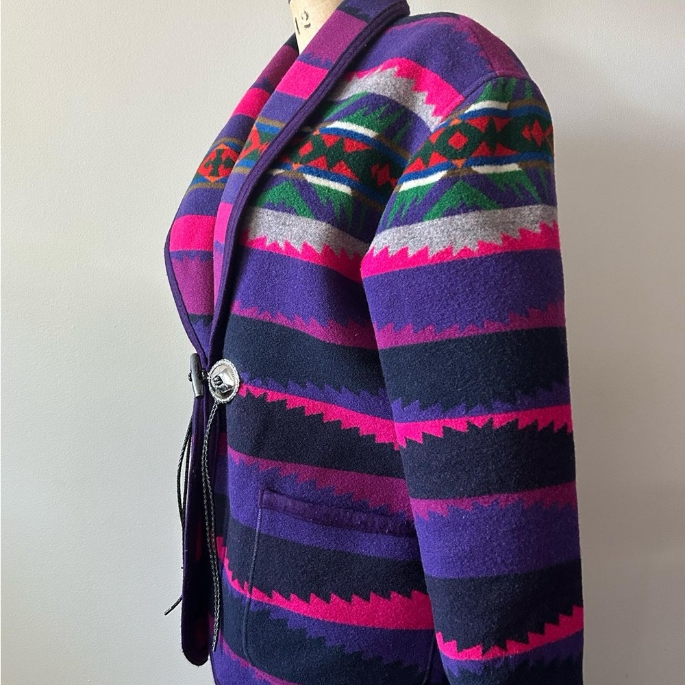 Colorful Patterned Shawl Cardigan - Picture 8 of 8